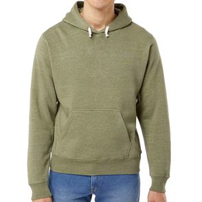 J America Triblend Pullover Fleece Hooded Sweatshirt