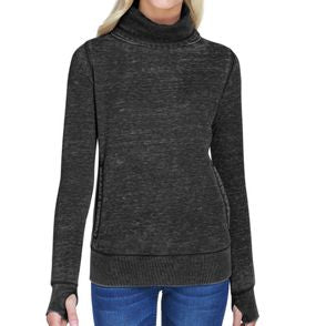J America Ladies' Zen Fleece Cowl Neck Sweatshirt