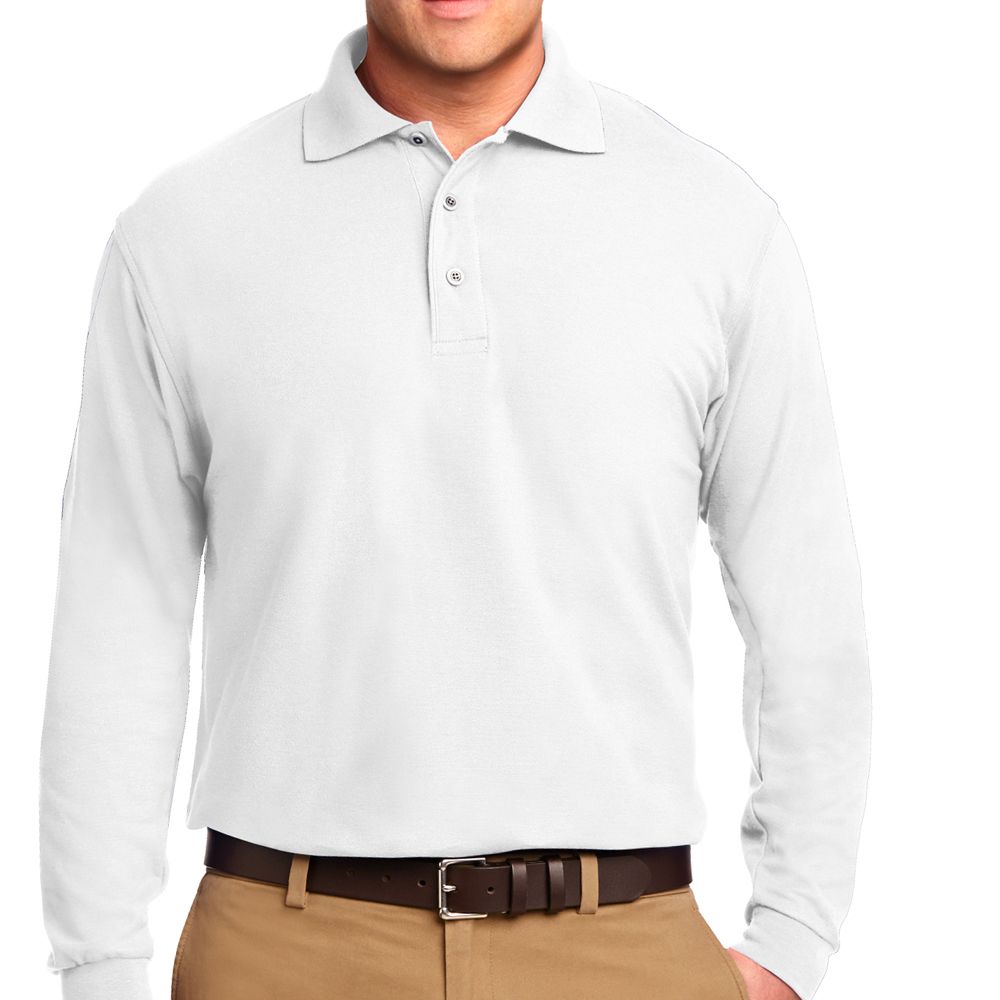 Port Authority Silk Touch Long Sleeve Polo