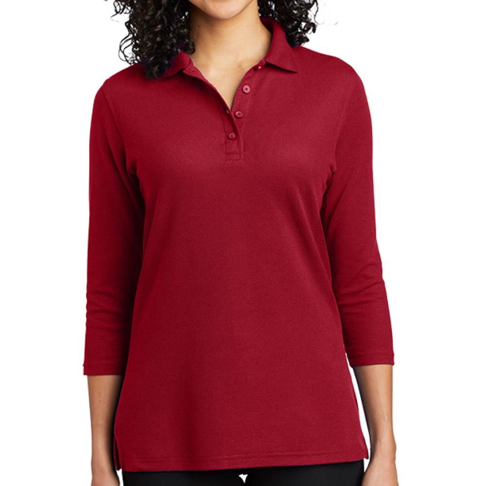 Port Authority Women's Silk Touch 3/4-Sleeve Polo