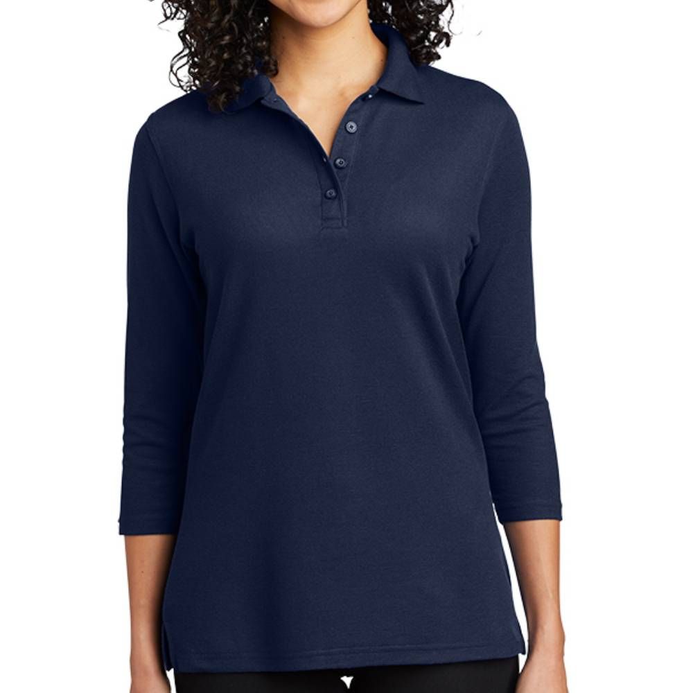 Port Authority Women's Silk Touch 3/4-Sleeve Polo