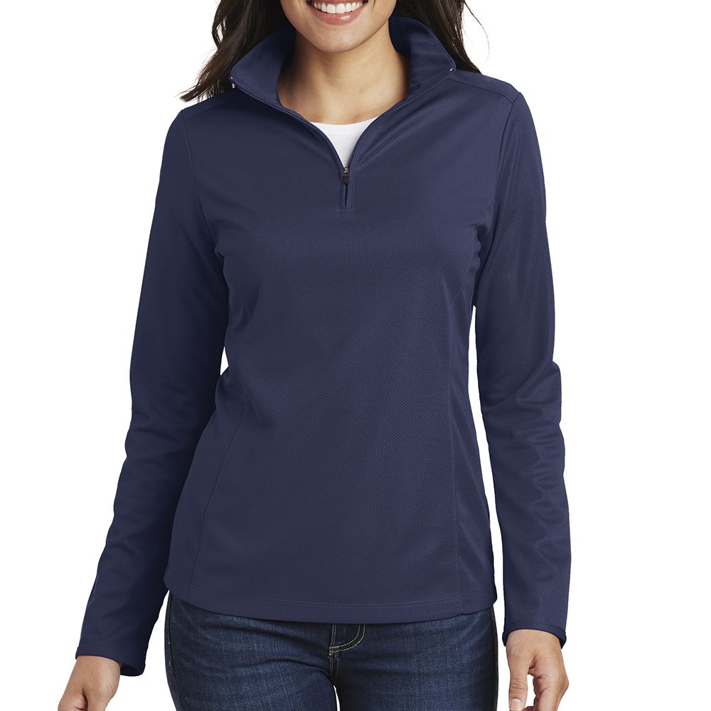 Port Authority Women's Pinpoint Mesh Half-Zip