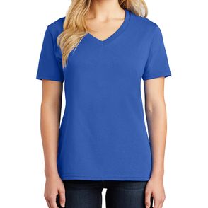 Port & Company Ladies Core Cotton V-Neck Tee