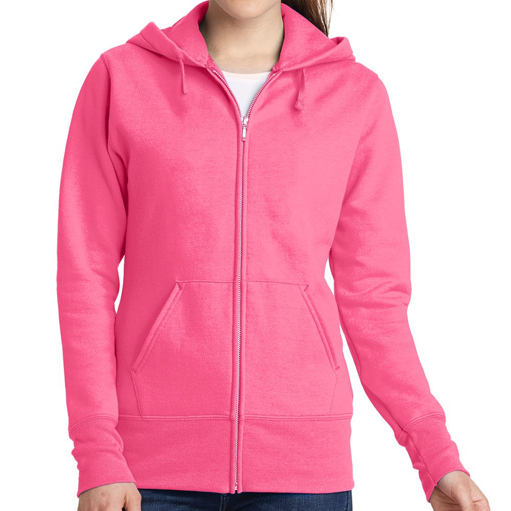 Port & Company Women's Core Fleece Zip Up Hoodie