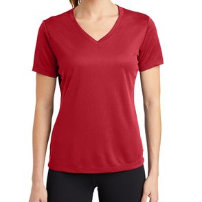 Sport-Tek Ladies PosiCharge RacerMesh V-Neck Tee