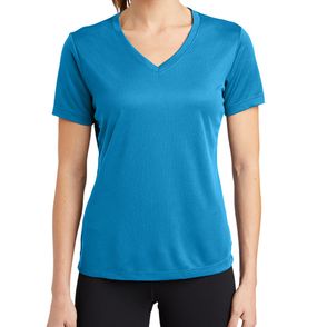 Sport-Tek Ladies PosiCharge RacerMesh V-Neck Tee