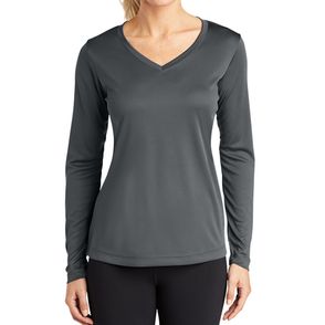 Sport-Tek Ladies Long Sleeve PosiCharge Competitor V-Neck Tee