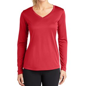 Sport-Tek Ladies Long Sleeve PosiCharge Competitor V-Neck Tee