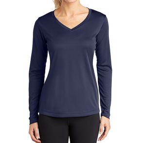 Sport-Tek Ladies Long Sleeve PosiCharge Competitor V-Neck Tee