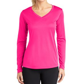 Sport-Tek Ladies Long Sleeve PosiCharge Competitor V-Neck Tee