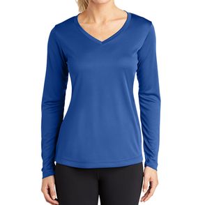 Sport-Tek Ladies Long Sleeve PosiCharge Competitor V-Neck Tee