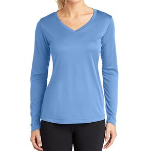 Sport-Tek Ladies Long Sleeve PosiCharge Competitor V-Neck Tee