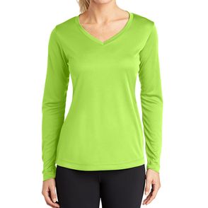 Sport-Tek Ladies Long Sleeve PosiCharge Competitor V-Neck Tee