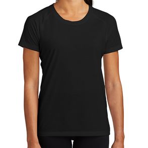 Sport-Tek Women's PosiCharge Tri-Blend Wicking Scoop Neck Raglan Tee