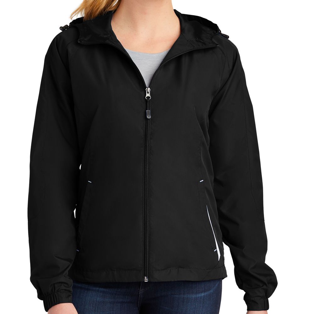 Sport-Tek Women's Colorblock Hooded Raglan Jacket