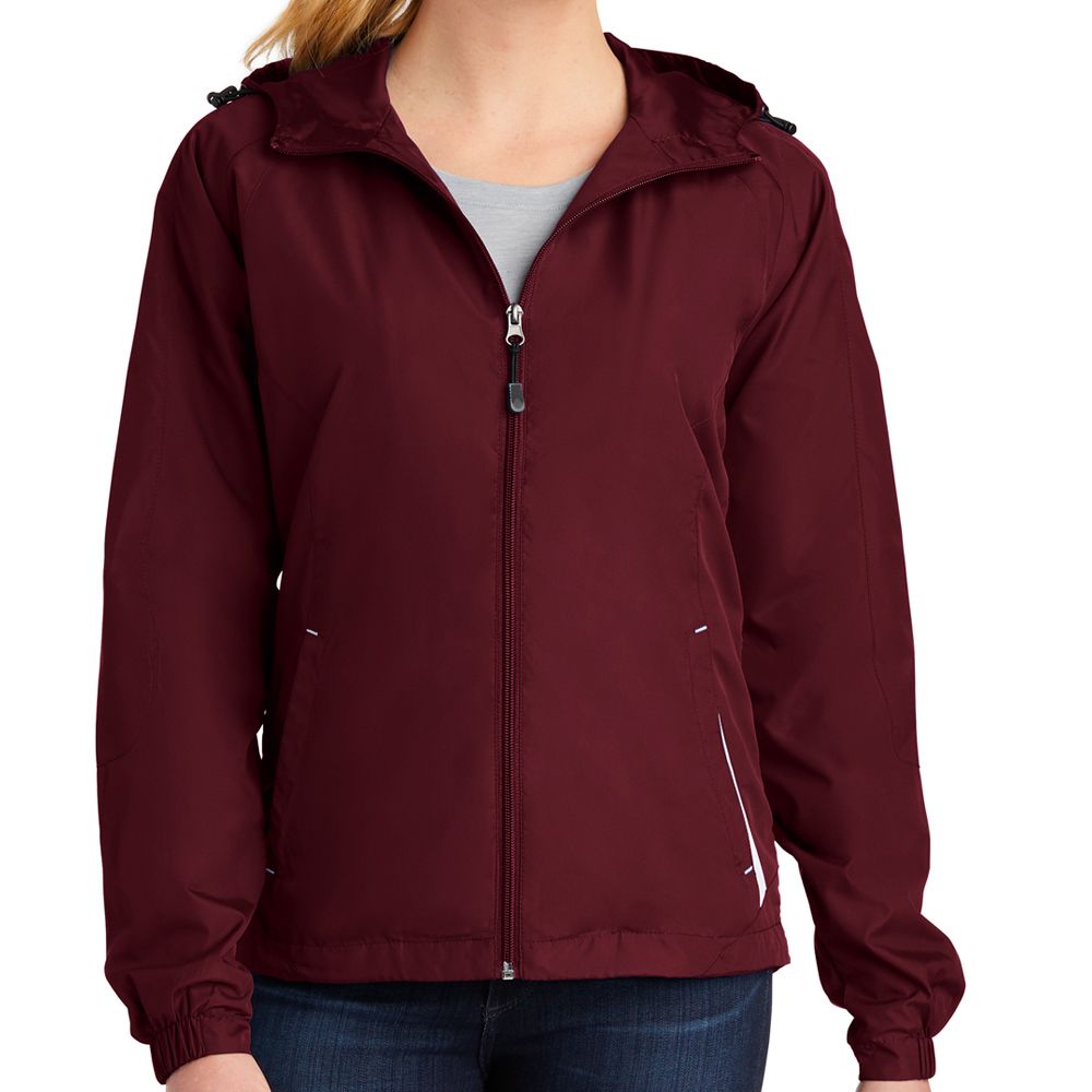 Sport-Tek Women's Colorblock Hooded Raglan Jacket