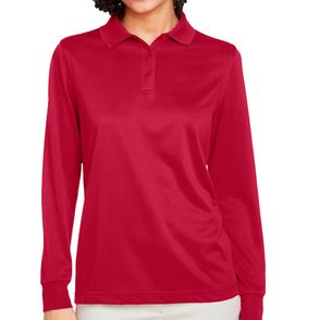 Harriton Ladies' Advantage Snag Protection Plus IL Long Sleeve Polo