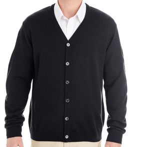 Harriton Men's Pilbloc V-Neck Button Cardigan Sweater
