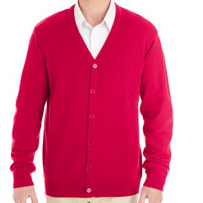 Harriton Men's Pilbloc V-Neck Button Cardigan Sweater