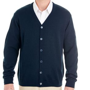 Harriton Men's Pilbloc V-Neck Button Cardigan Sweater