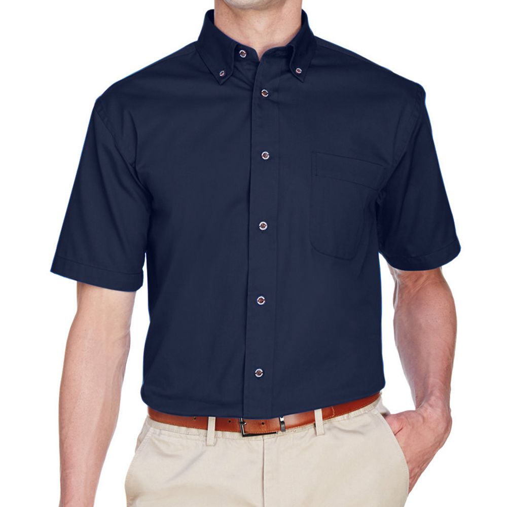 Harriton Easy Blend™ Twill Short Sleeve Button Down Shirt