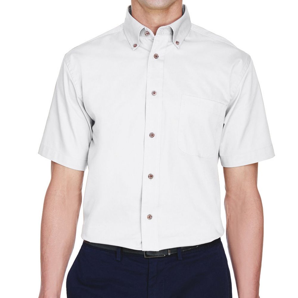 Harriton Easy Blend™ Twill Short Sleeve Button Down Shirt