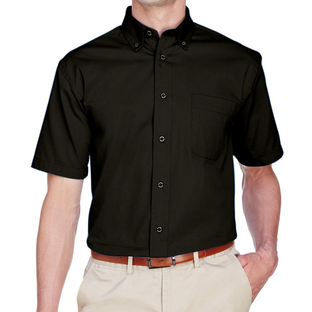 Harriton Easy Blend™ Twill Short Sleeve Button Down Shirt