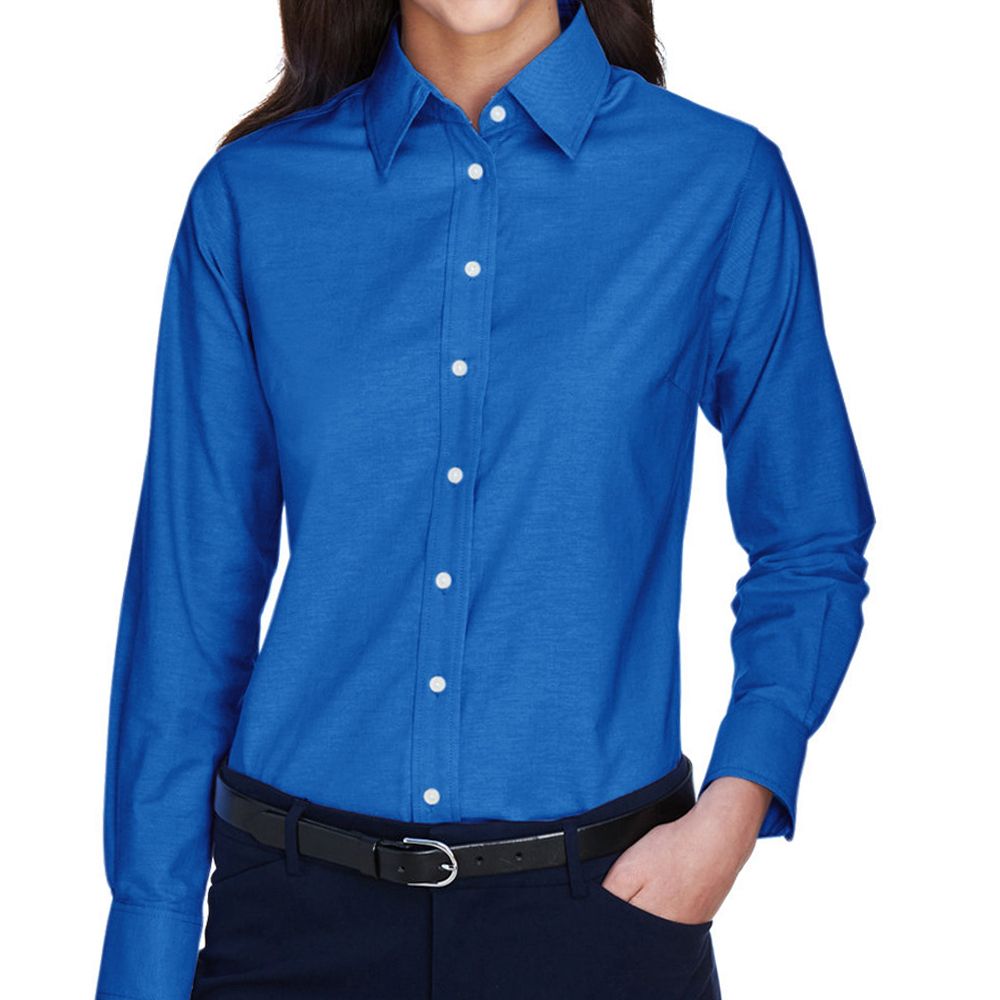 Harriton Women's Long Sleeve Oxford Shirt