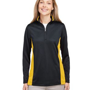 Harriton Ladies' Flash Snag Protection Plus IL Colorblock Quarter-Zip