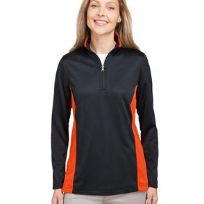 Harriton Ladies' Flash Snag Protection Plus IL Colorblock Quarter-Zip