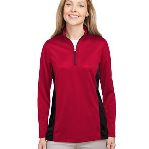 Harriton Ladies' Flash Snag Protection Plus IL Colorblock Quarter-Zip
