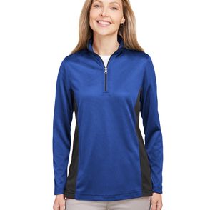 Harriton Ladies' Flash Snag Protection Plus IL Colorblock Quarter-Zip