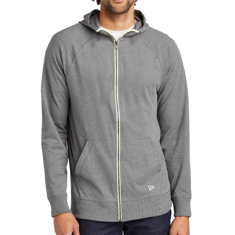 New Era Sueded Cotton Blend Full Zip Hoodie