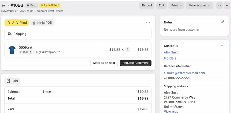 1. Manual Fulfillment