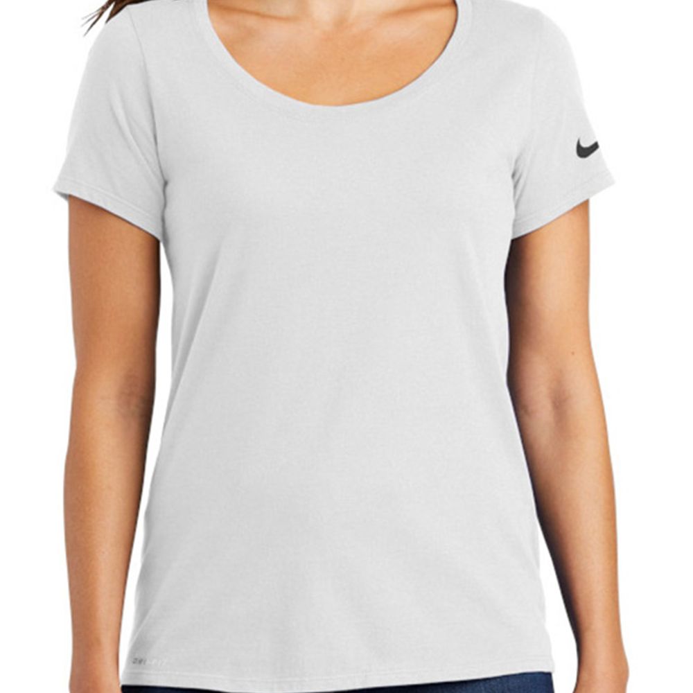 Nike Ladies Dri-FIT Cotton/Poly Scoop Neck Tee