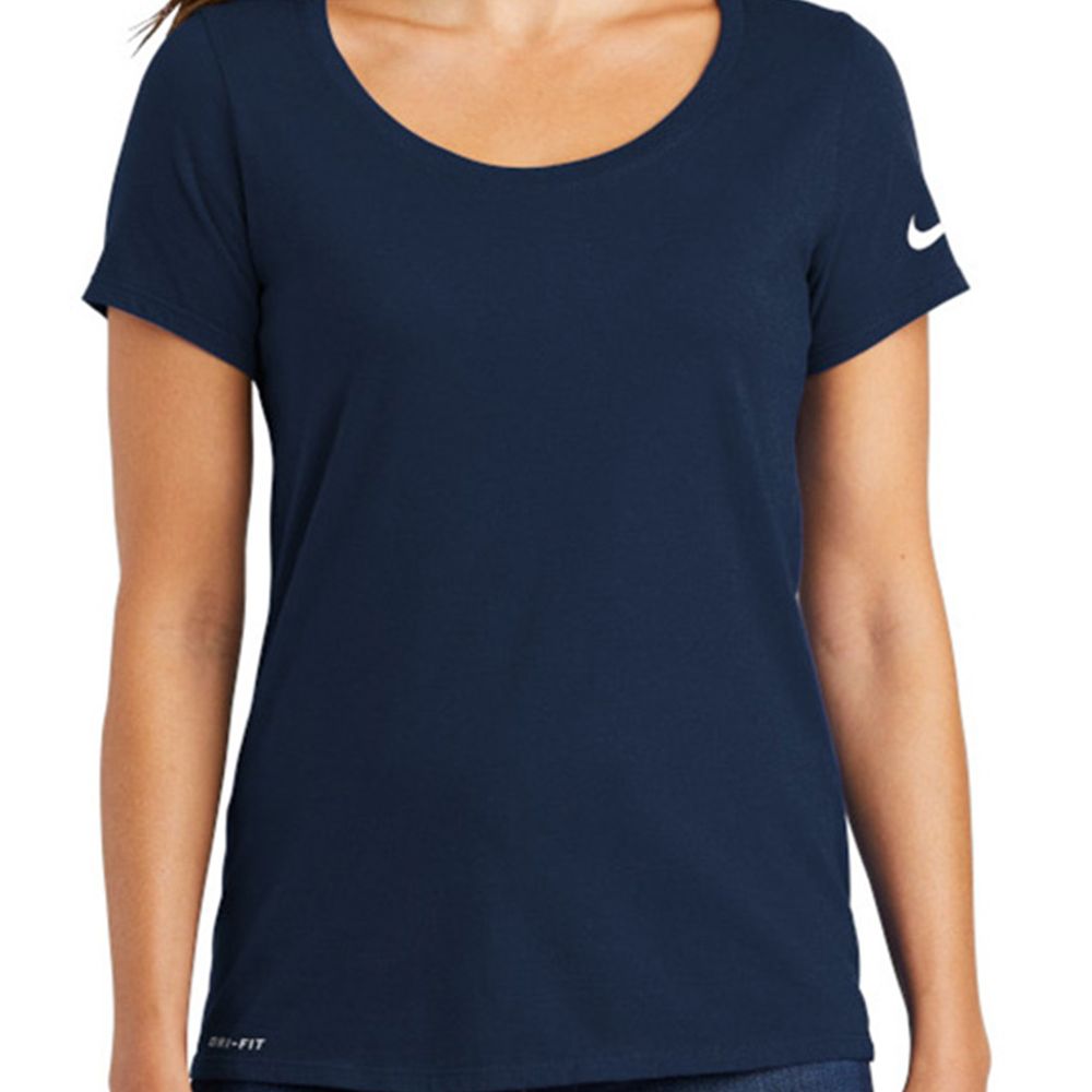 Nike Ladies Dri-FIT Cotton/Poly Scoop Neck Tee