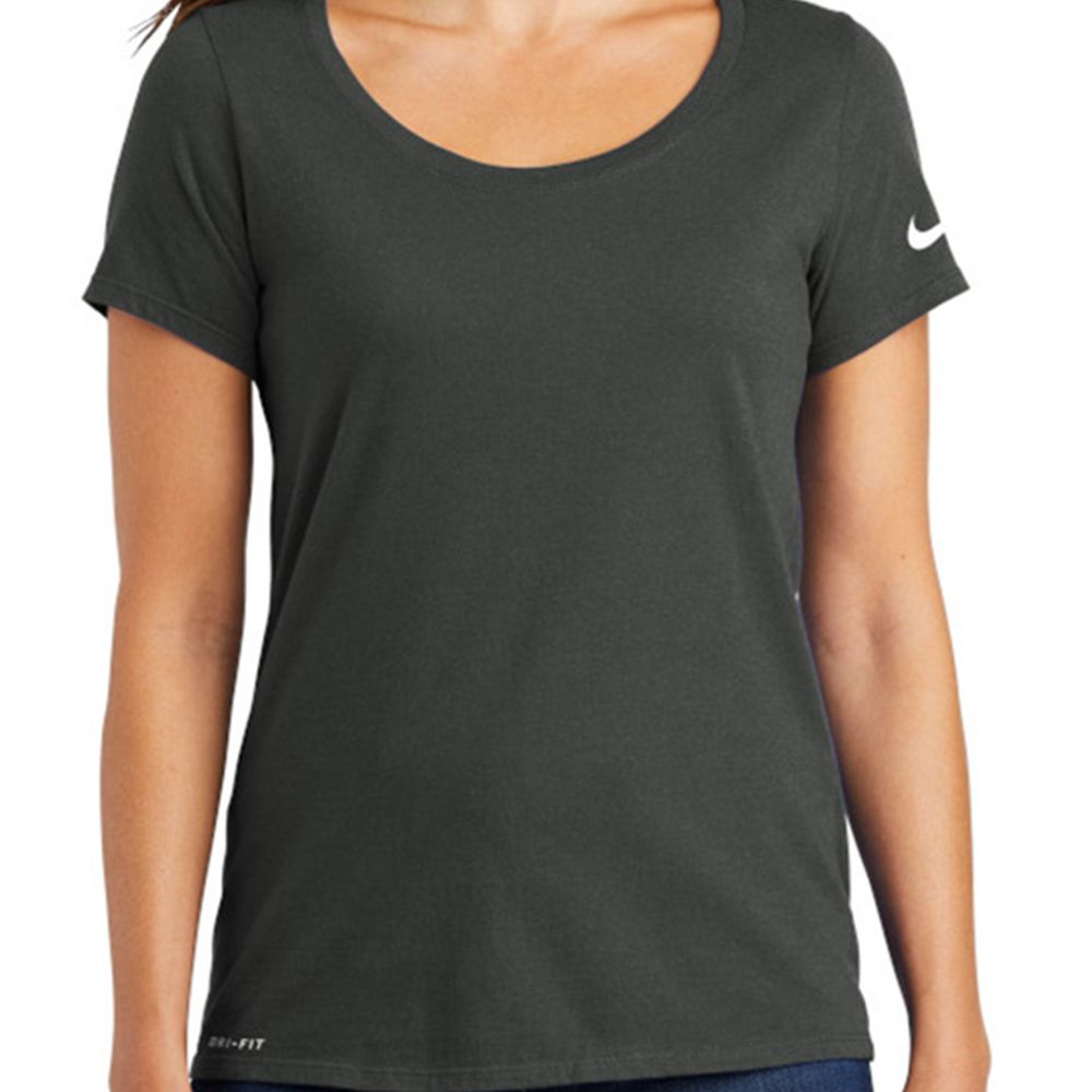 Nike Ladies Dri-FIT Cotton/Poly Scoop Neck Tee