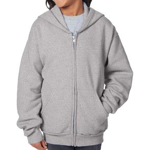 Hanes Youth EcoSmart Full-Zip Hooded Sweatshirt
