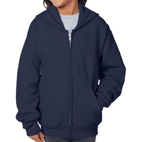 Hanes Youth EcoSmart Full-Zip Hooded Sweatshirt