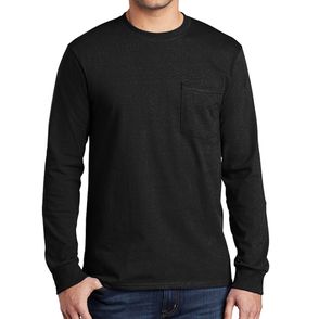 Port & Company Long Sleeve Essential Pocket Tee