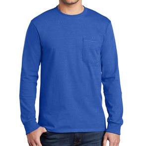 Port & Company Long Sleeve Essential Pocket Tee