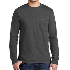 Port & Company Long Sleeve Essential Pocket Tee