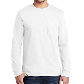Port & Company Long Sleeve Essential Pocket Tee