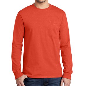 Port & Company Long Sleeve Essential Pocket Tee