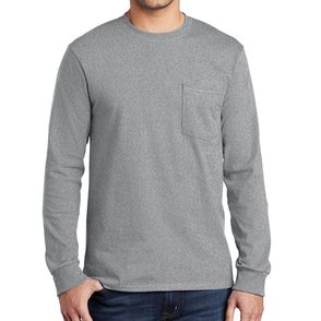 Port & Company Long Sleeve Essential Pocket Tee