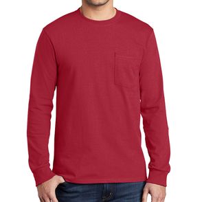Port & Company Long Sleeve Essential Pocket Tee