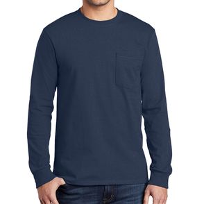 Port & Company Long Sleeve Essential Pocket Tee