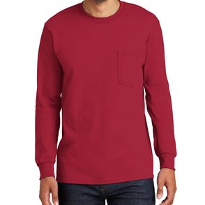Port & Company Tall Long Sleeve Essential Pocket Tee