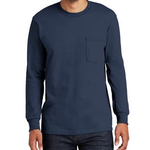 Port & Company Tall Long Sleeve Essential Pocket Tee