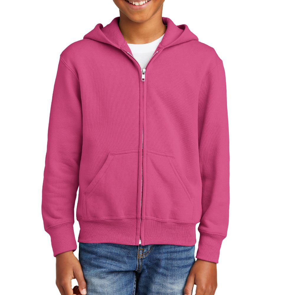 Port & Company Youth Core Fleece Zip Up Hoodie